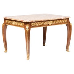 Antique French Louis XVI Style Ormolu-Mounted Mahogany Coffee Table, C. 1880