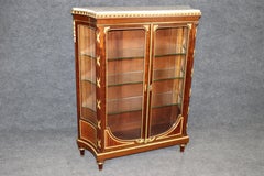 French Louis XVI Style Ormolu Mounted Marble Top Vitrine By Francois Alix