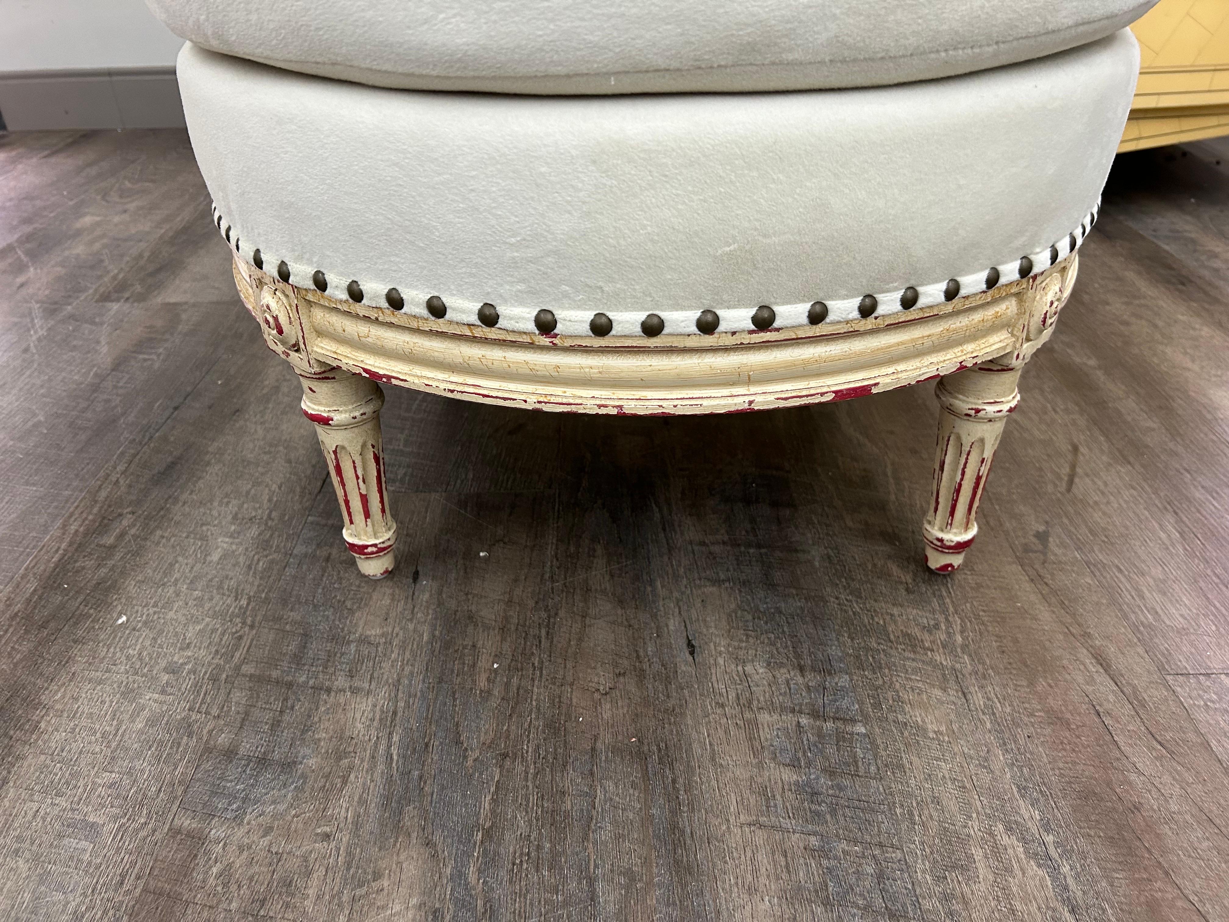 Ottomana o pouf francese in stile Luigi XVI In condizioni buone in vendita a Houston, TX