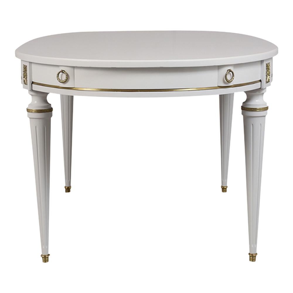 French White Oval Dining Table