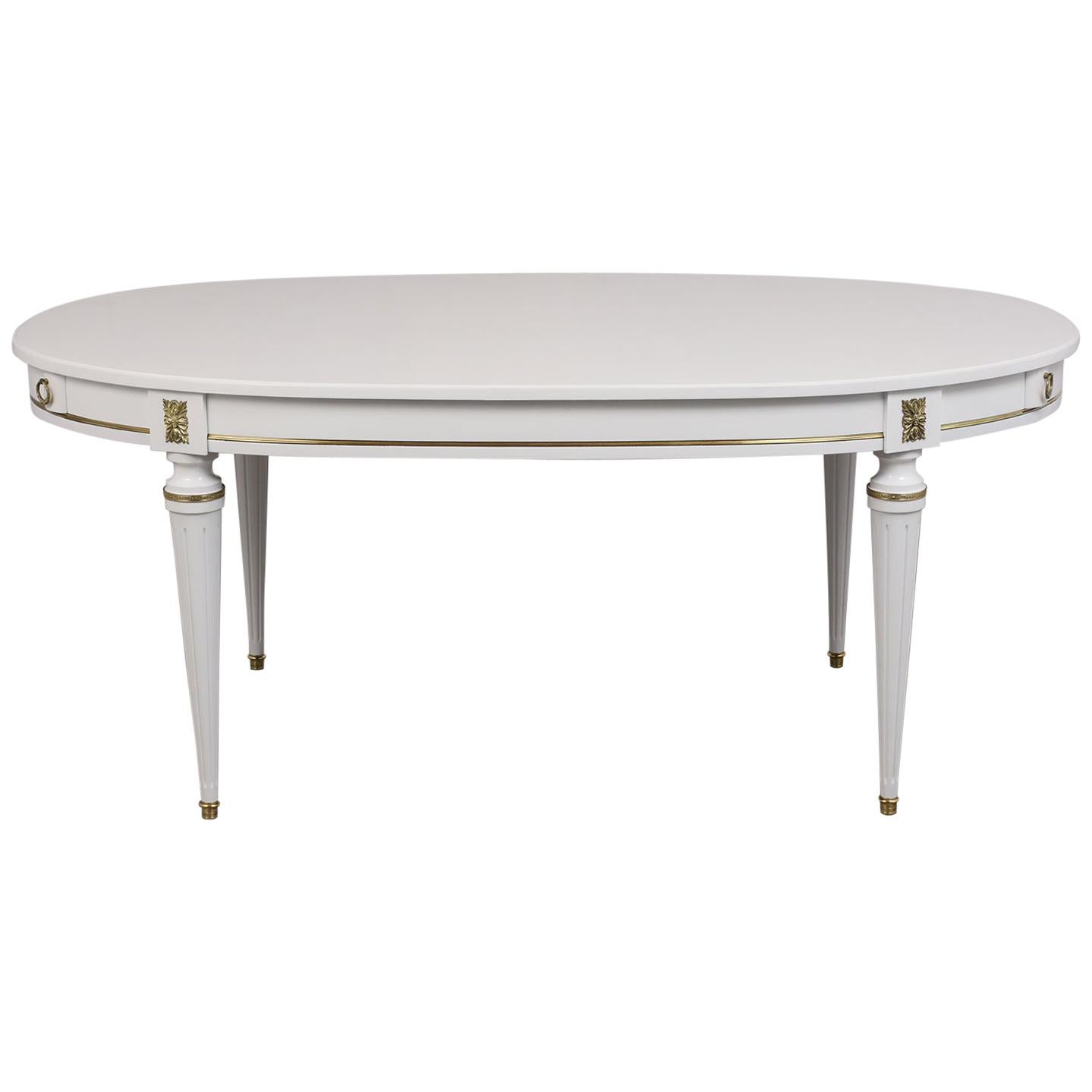 White Oval Dining Table