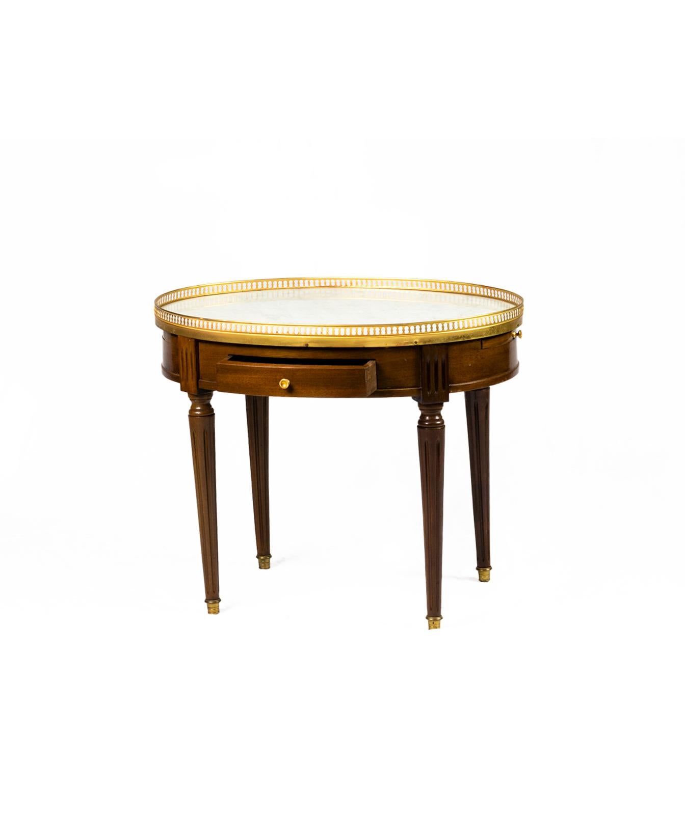 Joinery French Louis XVI Style Oval Guéridon Bouillotte Table For Sale
