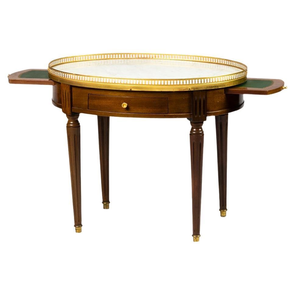 French Louis XVI Style Oval Guéridon Bouillotte Table For Sale