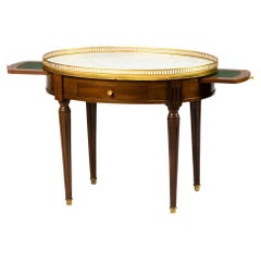 French Louis XVI Style Oval Guéridon Bouillotte Table
