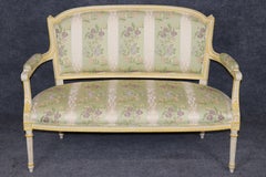 French Louis XVI Style Paint Decorated Settee