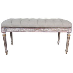 French Louis XVI Style Painted Bench, circa 1930