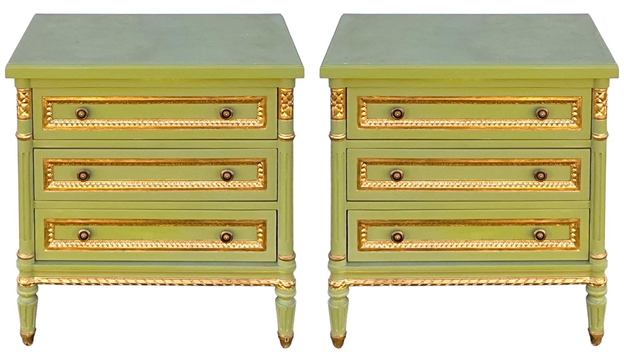 French Louis XVI Style Painted Chests / Commodes / Tables Att. To Julia Gray In Good Condition For Sale In Kennesaw, GA