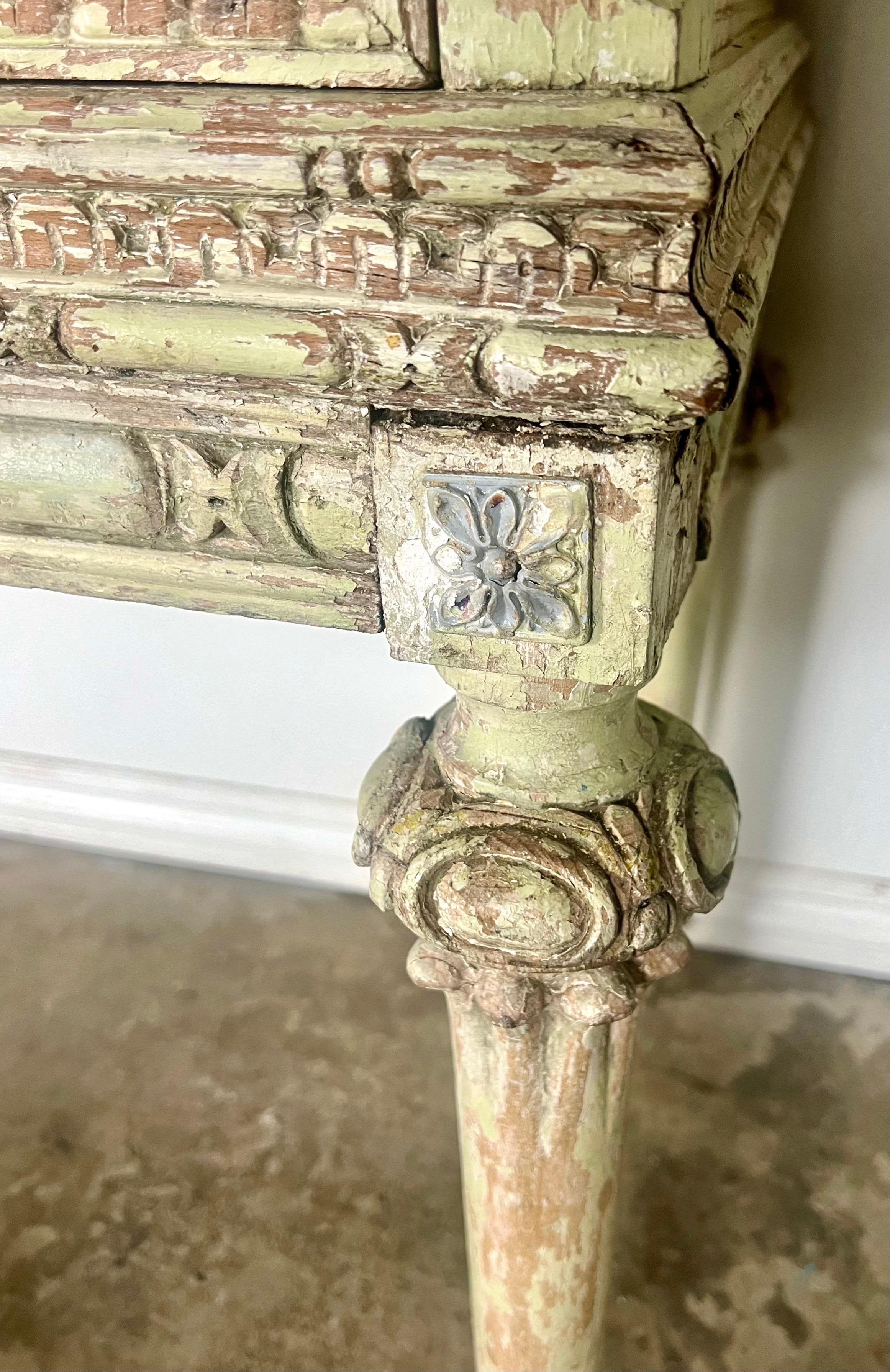French Louis XVI Style Painted Console For Sale 5