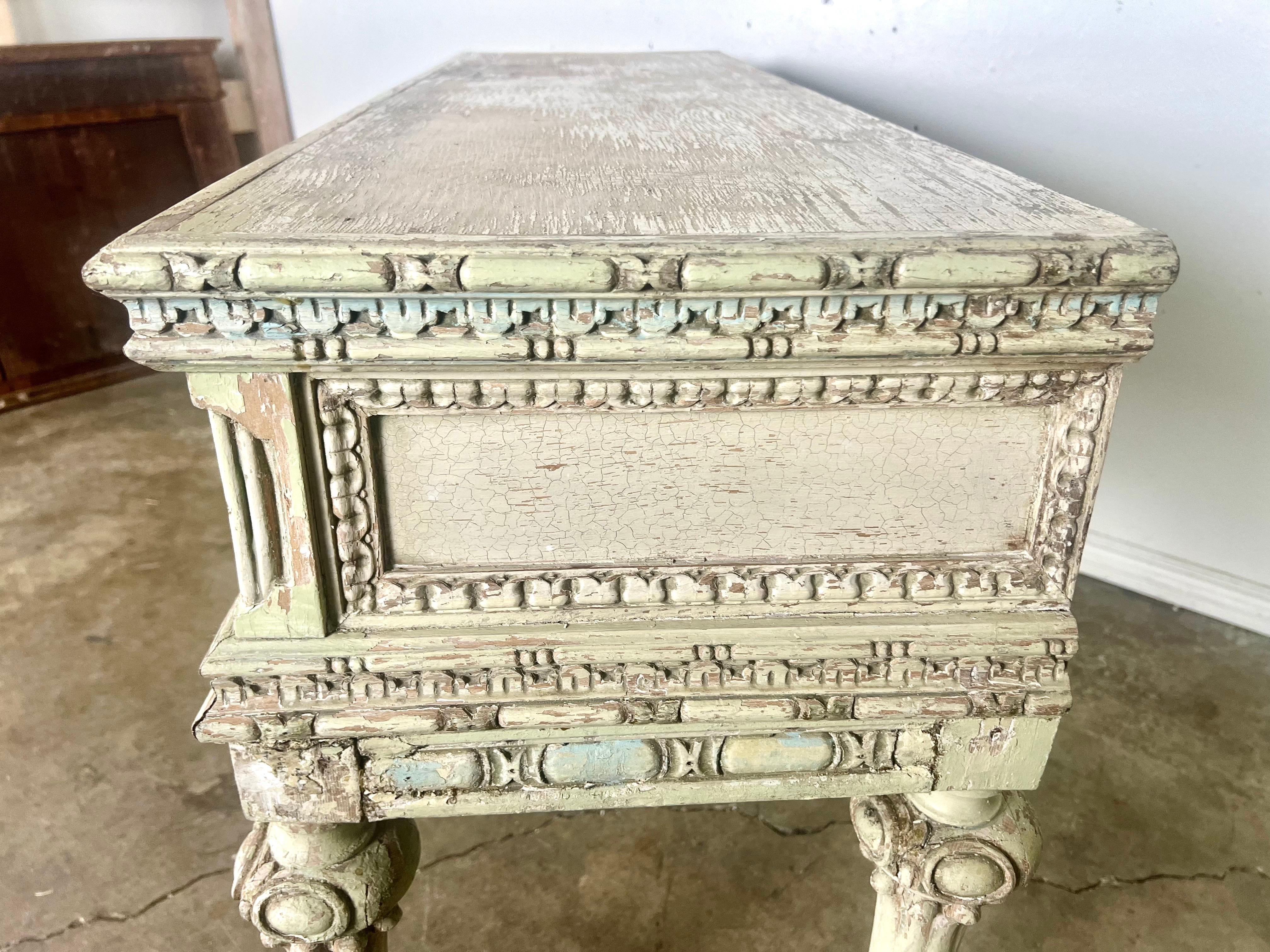 French Louis XVI Style Painted Console For Sale 11