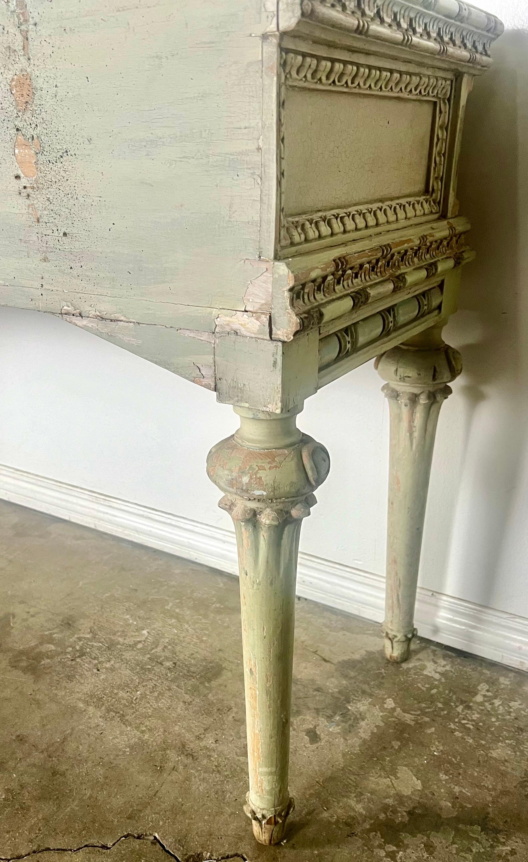 French Louis XVI Style Painted Console For Sale 13