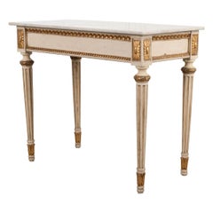 French Louis XVI-Style Painted Console Table