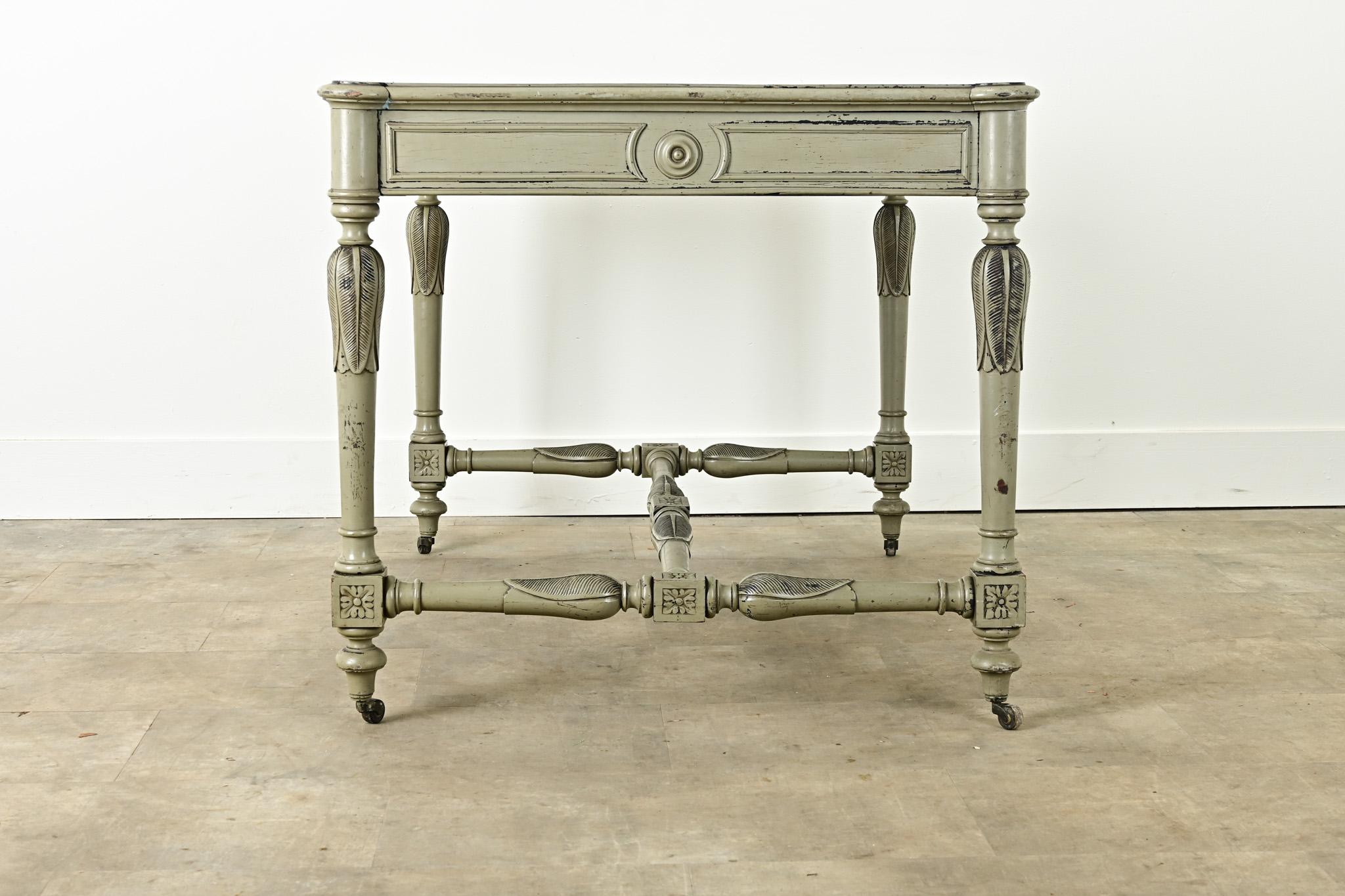 French Louis XVI Style Painted Desk For Sale 1