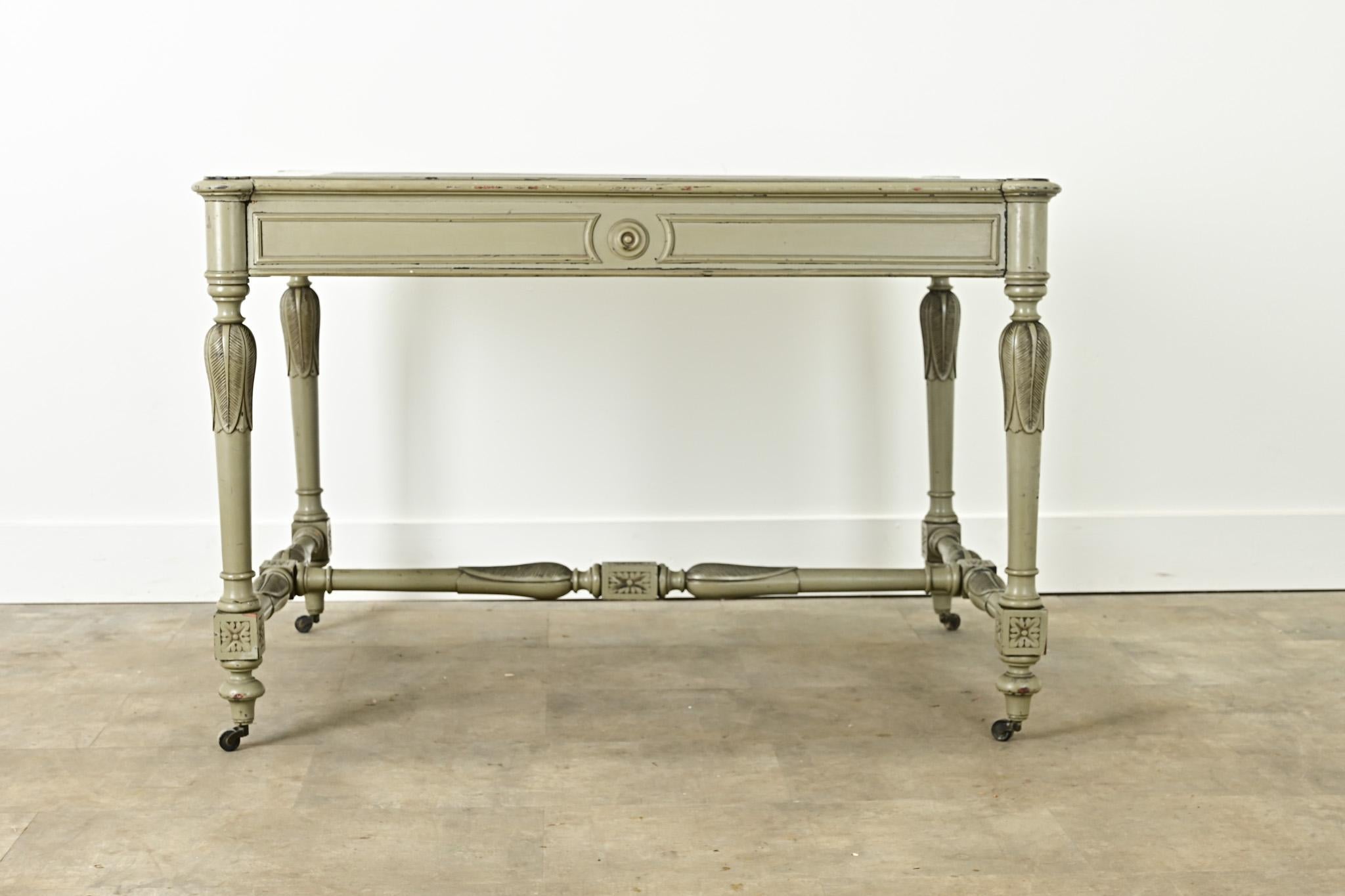 French Louis XVI Style Painted Desk For Sale 2