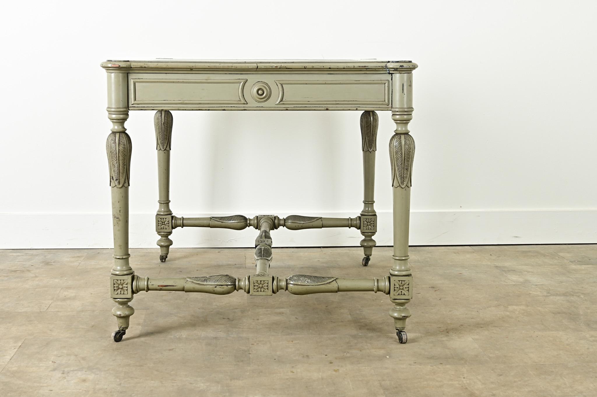 French Louis XVI Style Painted Desk For Sale 3