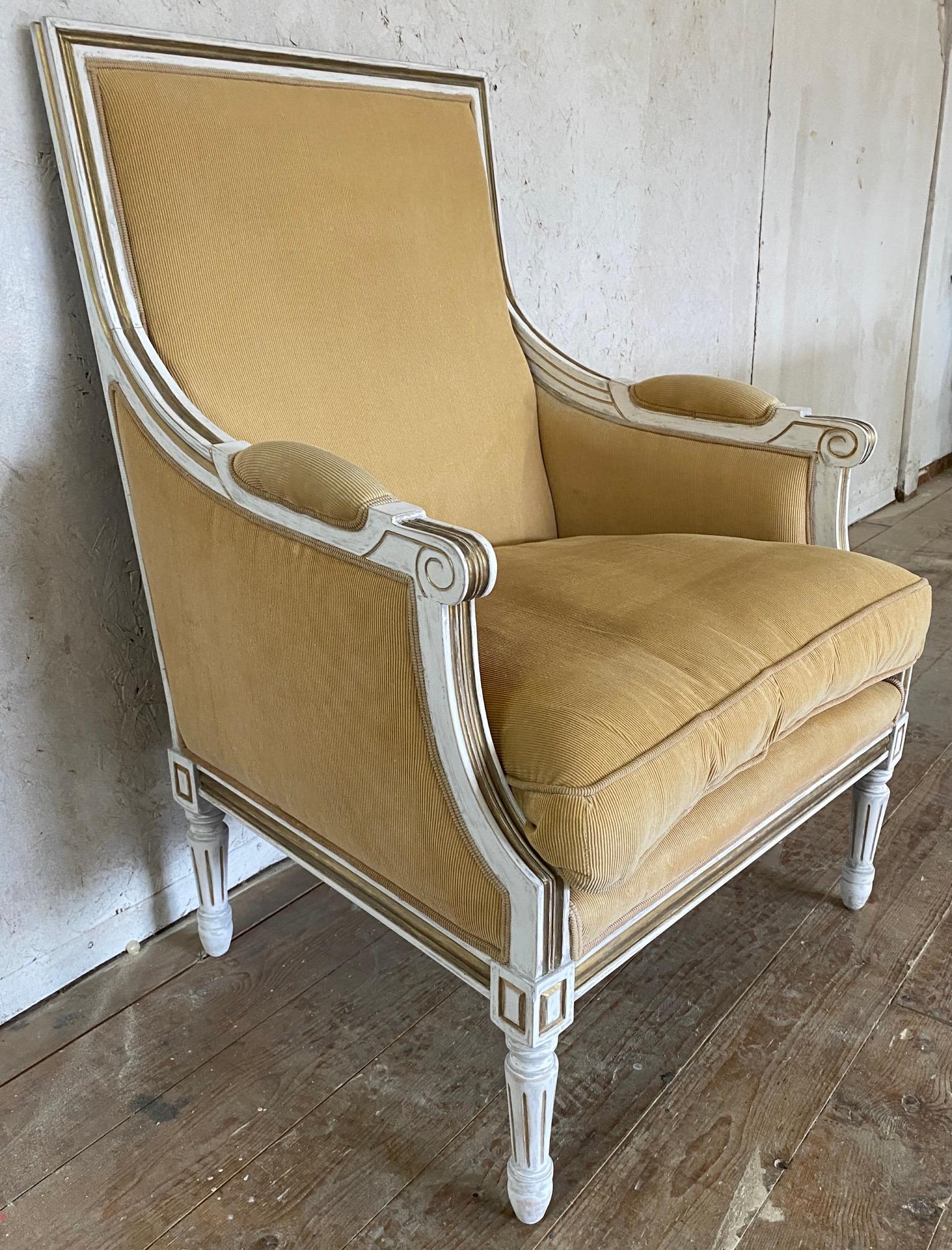 French Louis XVI Style Painted Fauteuil 5