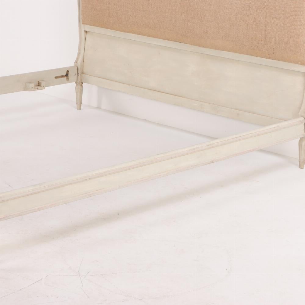 Mid-20th Century French Louis XVI style painted queen bed C 1930.