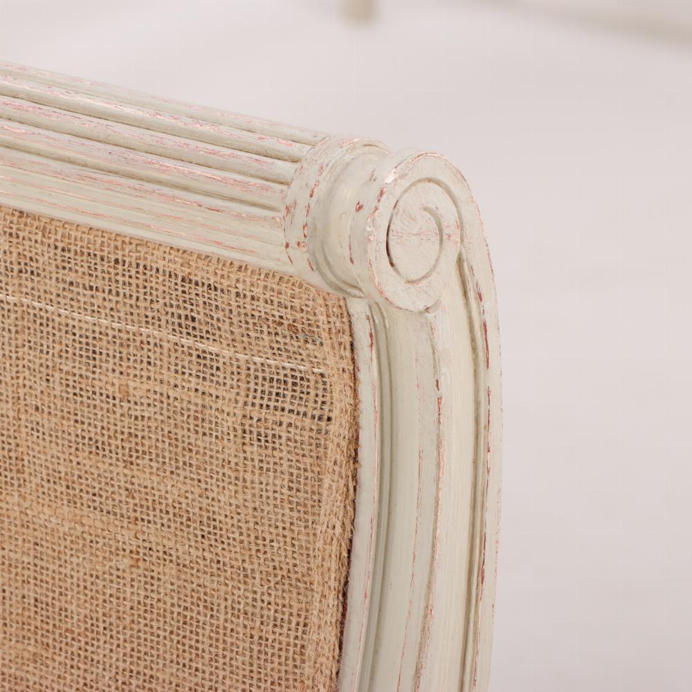 French Louis XVI style painted queen bed C 1930. 1