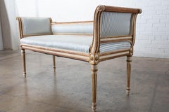 French Louis XVI Style Painted Window Bench Banquette