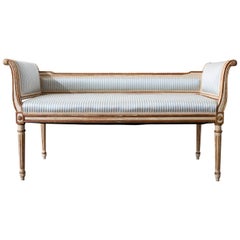 French Louis XVI Style Painted Window Bench Banquette