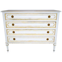 French Louis XVI Style Paited Chest of Drawers
