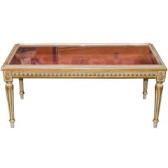 French Louis XVI Style Parcel-Gilt Display Low Table