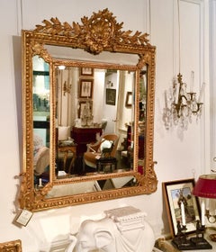 French Louis XVI Style "Parecloses" Mirror