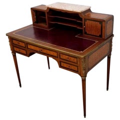 Antique French Louis XVI Style Parquetry Desk, circa 1900