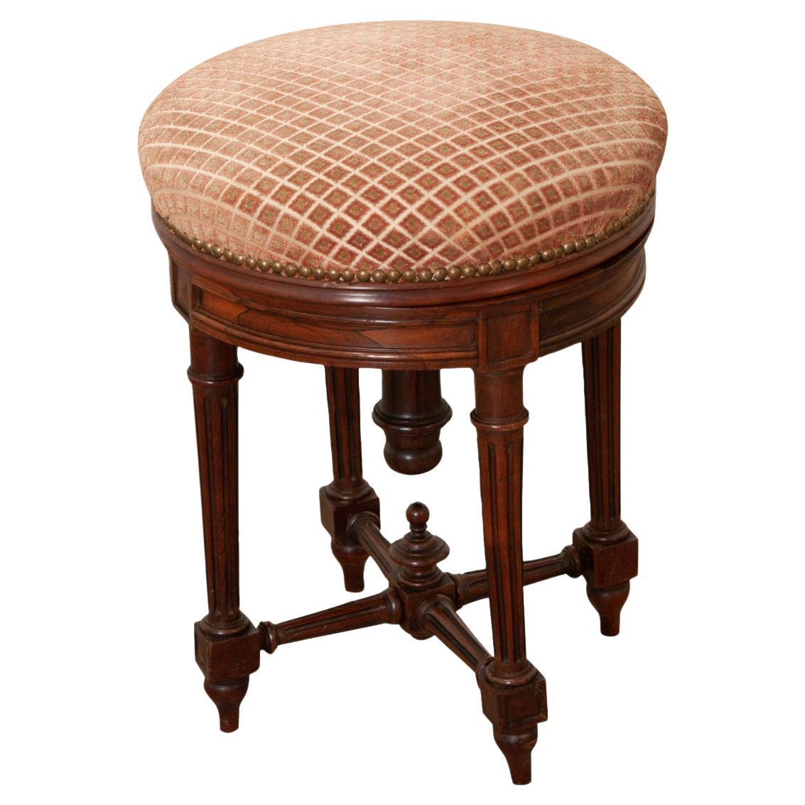French Louis XVI Style Piano Stool For Sale