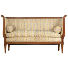 French Louis XVI Style Provincial Antique Loveseat Sofa Canapé, 19th Century