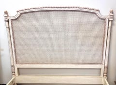 French Louis XVI Style Queen Bed With Cane Headboard Footboard Louis Solomon