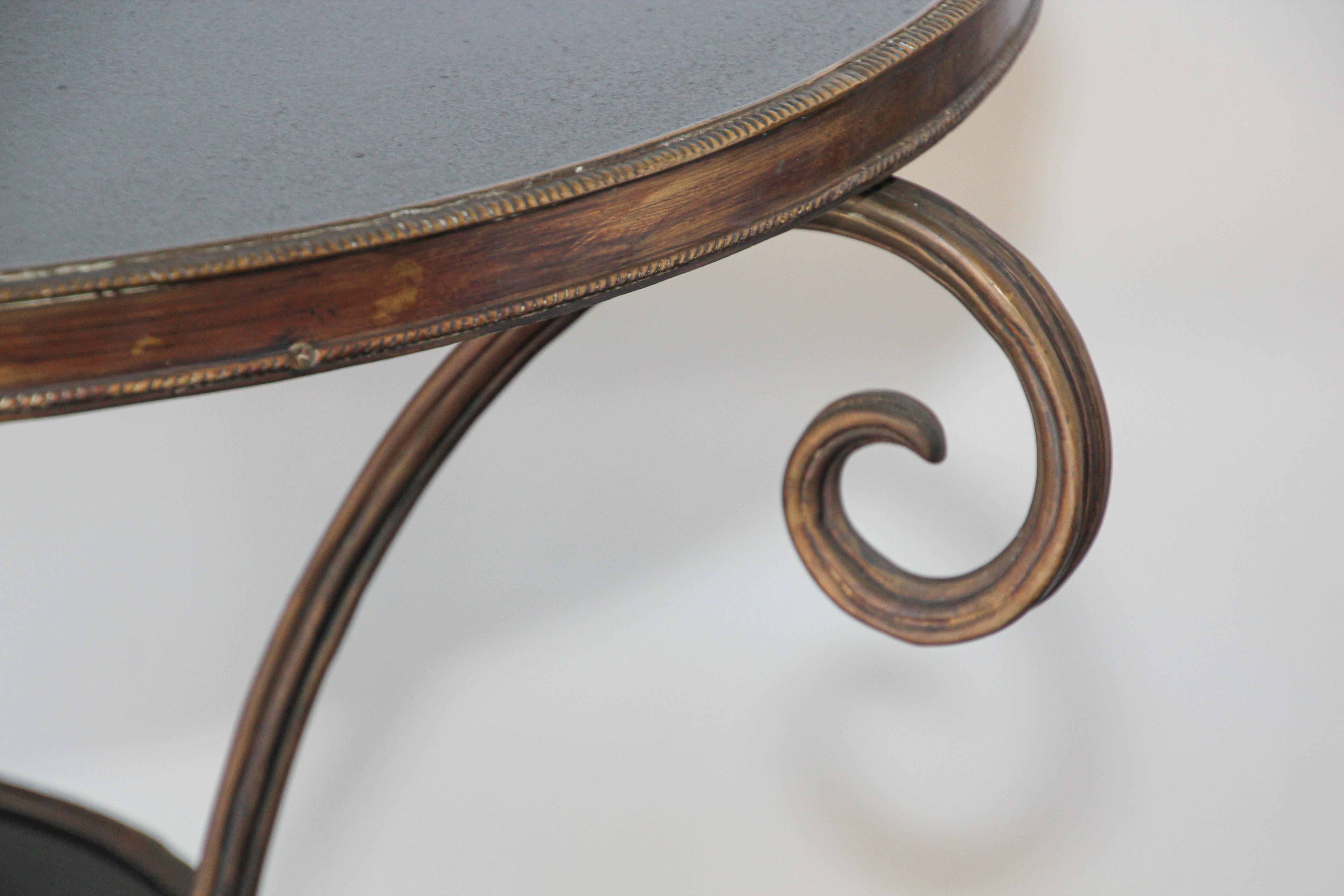 French Louis XVI Style Round Gueridon Marble Table For Sale 6
