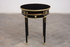 French Louis XVI Style Round Side Table