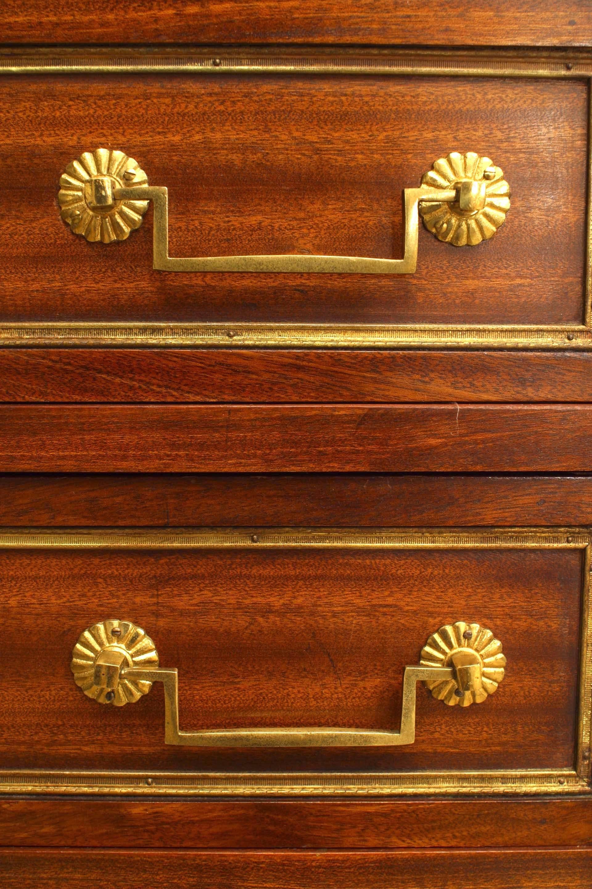 French Louis XVI Style Mahogany Semainier Chest In Good Condition In New York, NY