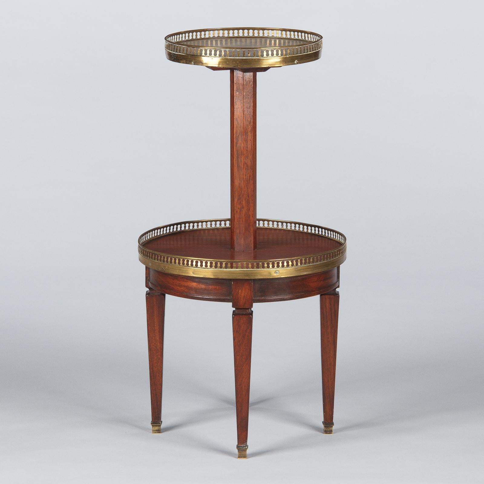 French Louis XVI Style Mahogany and Marble-Top Serving Table, 1940s 6