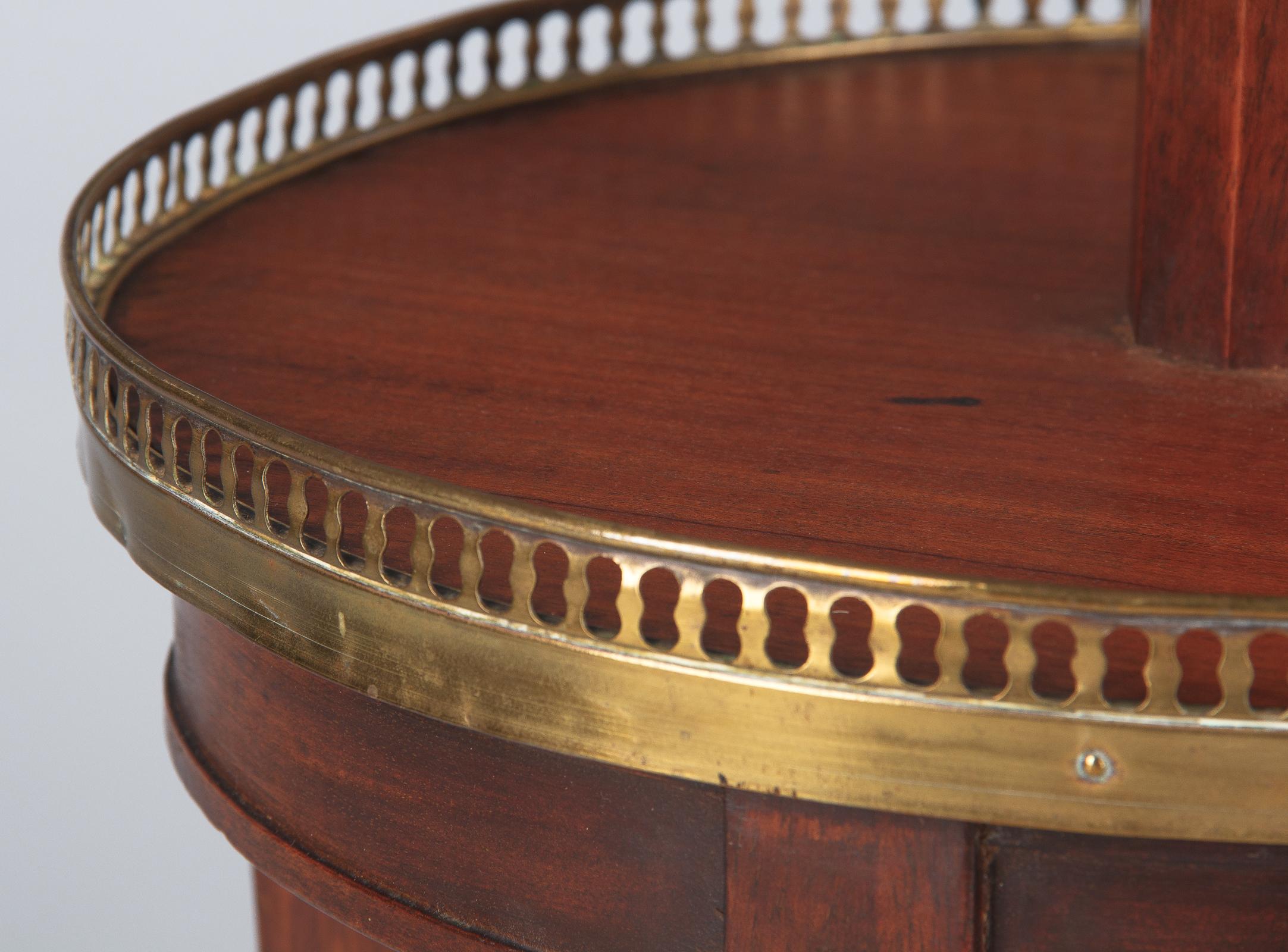 French Louis XVI Style Mahogany and Marble-Top Serving Table, 1940s 8