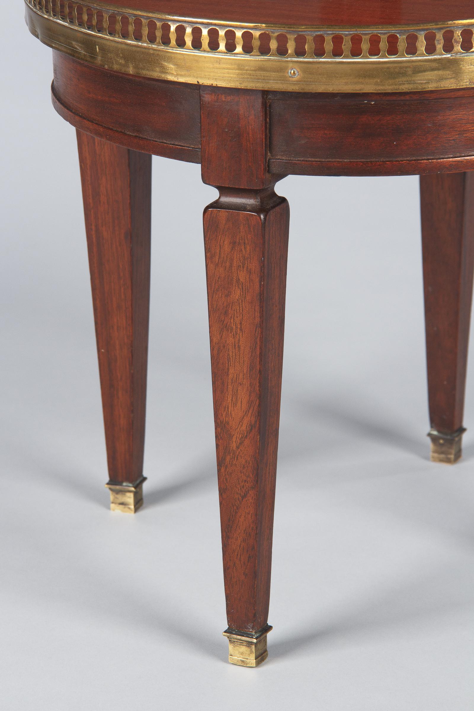 French Louis XVI Style Mahogany and Marble-Top Serving Table, 1940s 10