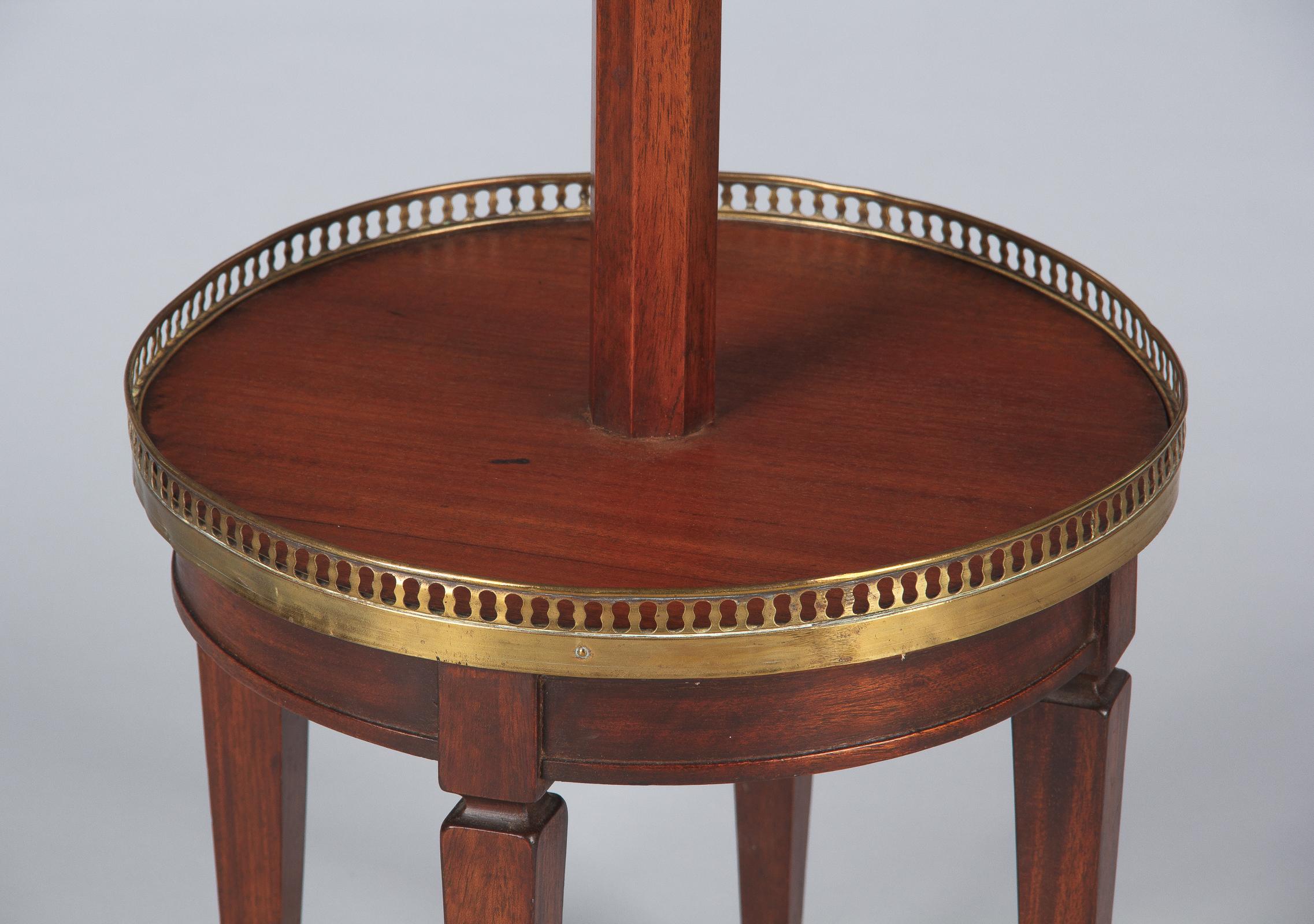 French Louis XVI Style Mahogany and Marble-Top Serving Table, 1940s 1