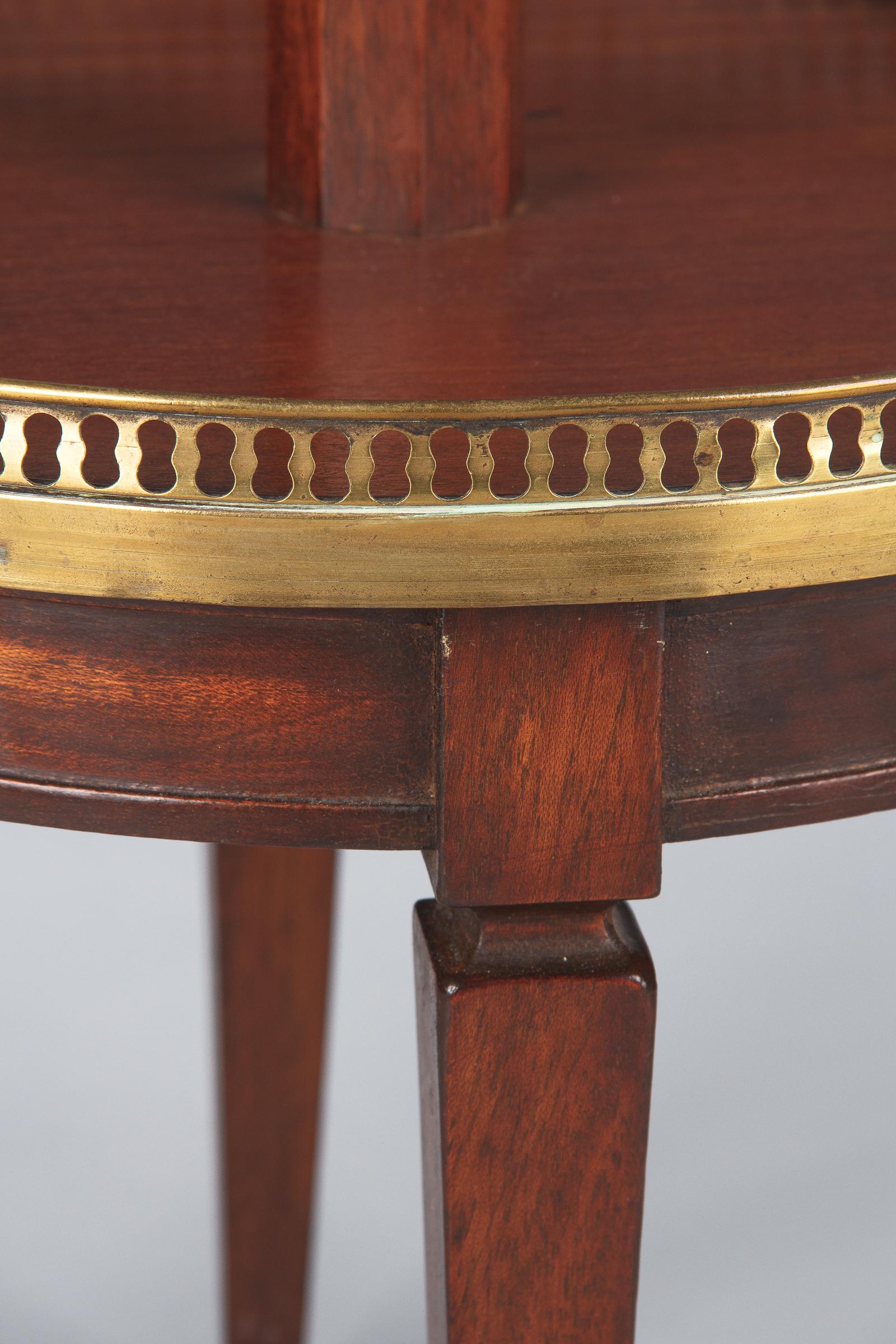French Louis XVI Style Mahogany and Marble-Top Serving Table, 1940s 2