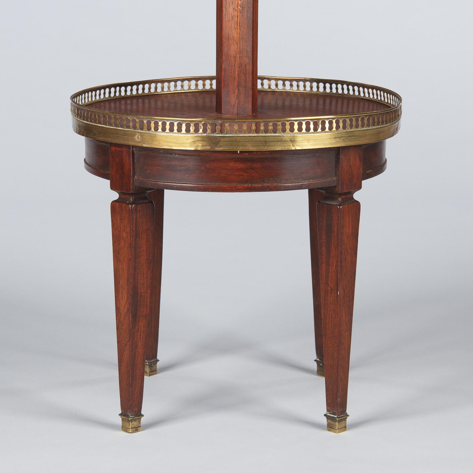 French Louis XVI Style Mahogany and Marble-Top Serving Table, 1940s 3