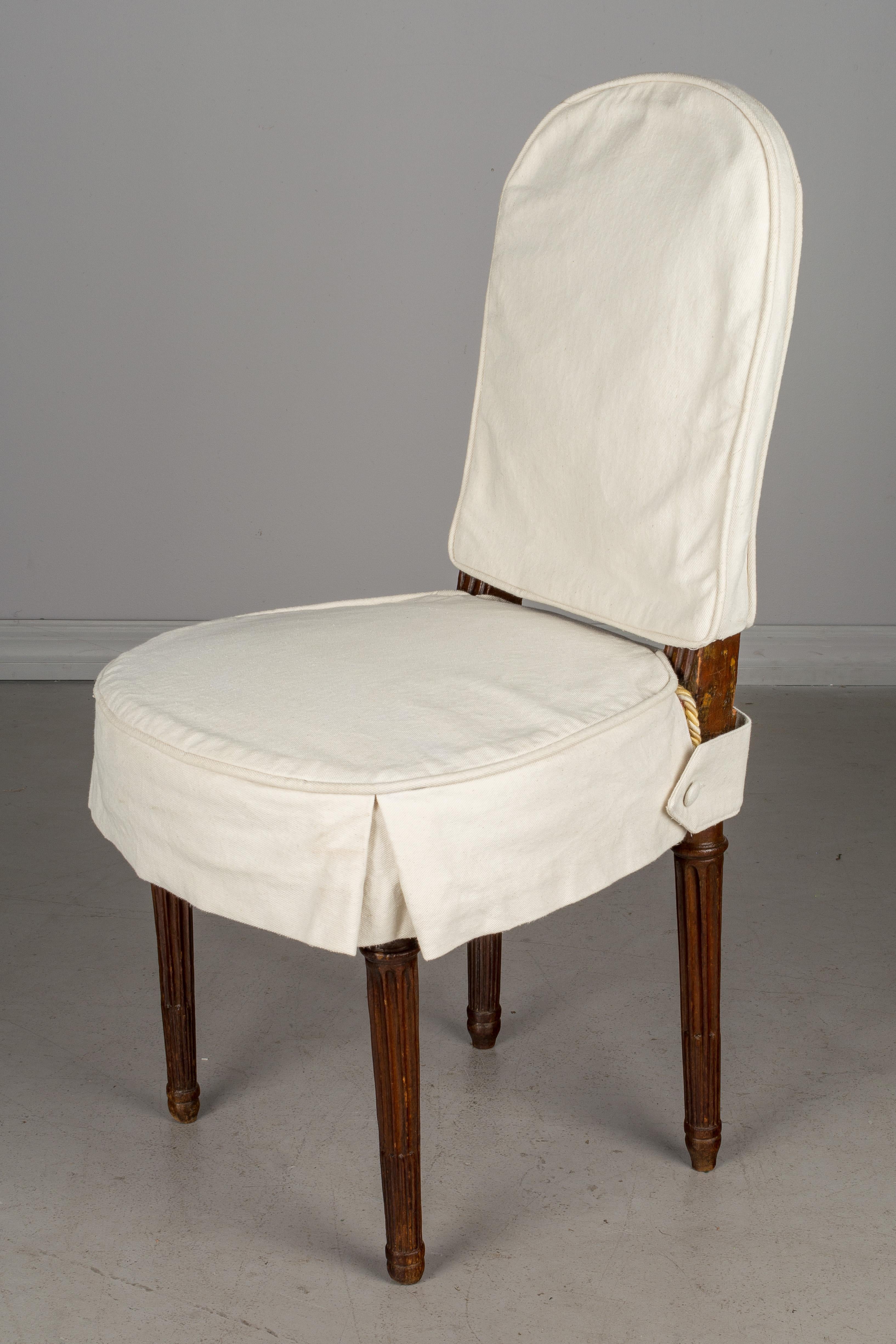 19th c. French Louis XVI Style Side Chair 4