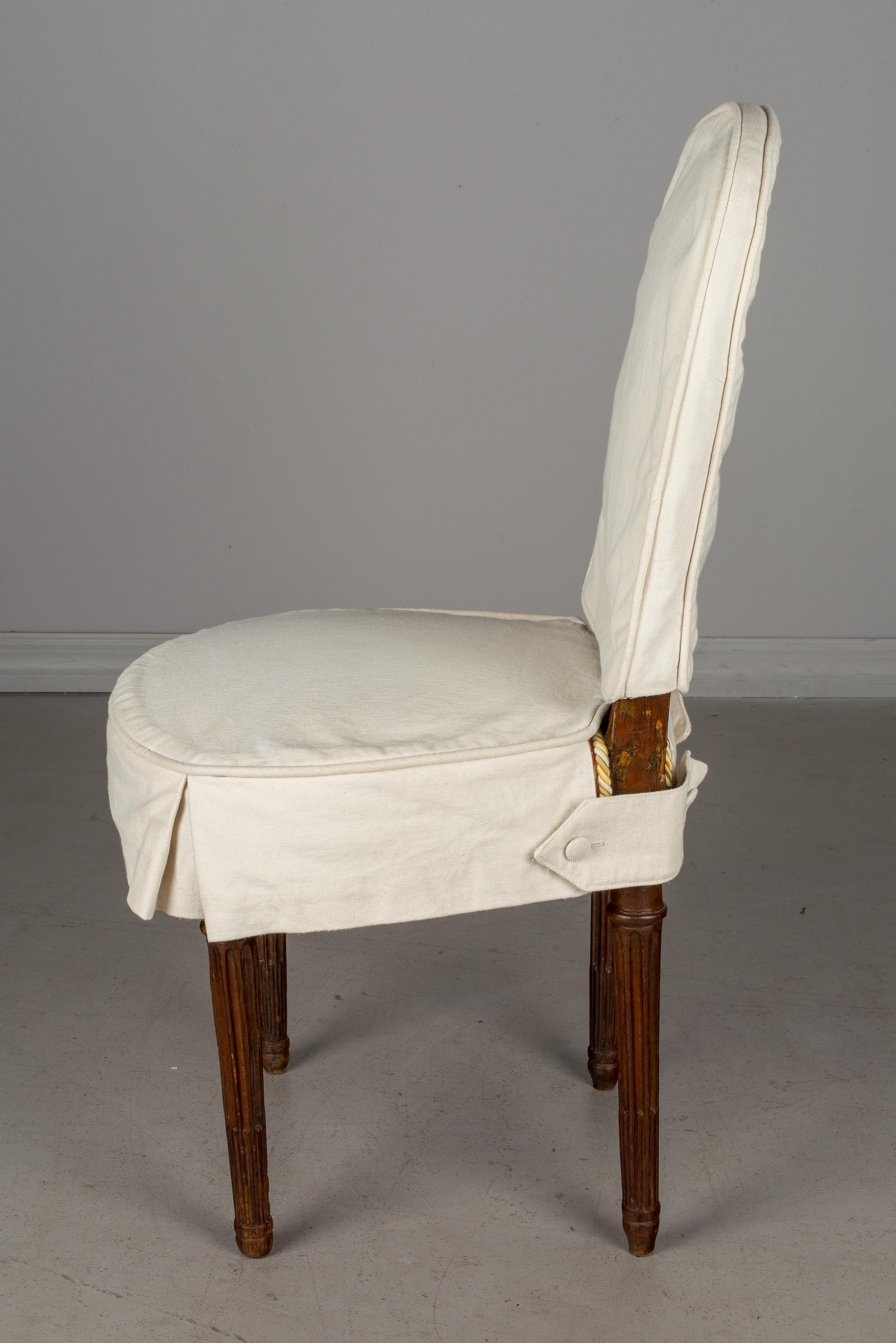 19th c. French Louis XVI Style Side Chair 7
