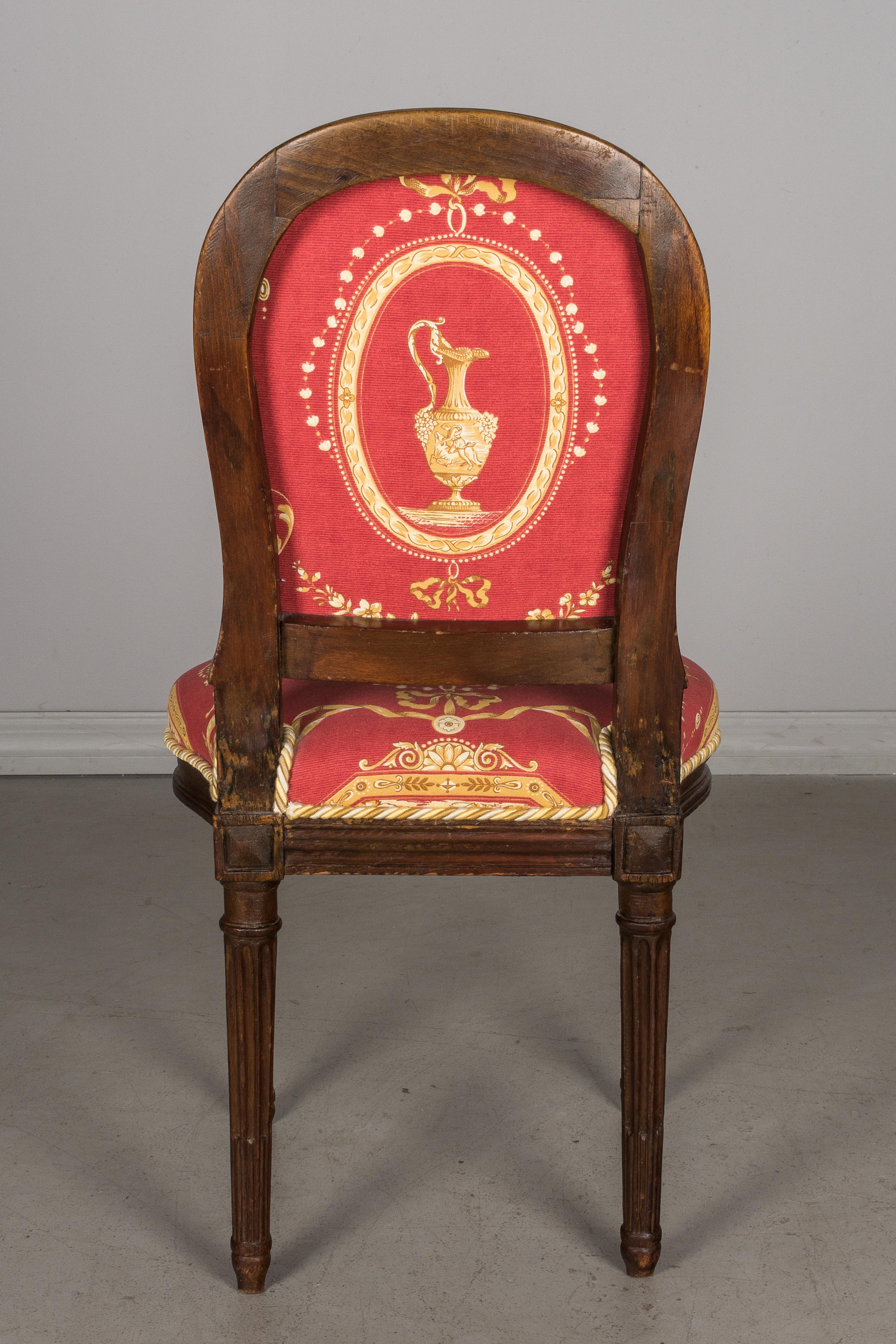 19th c. French Louis XVI Style Side Chair In Good Condition In Winter Park, FL