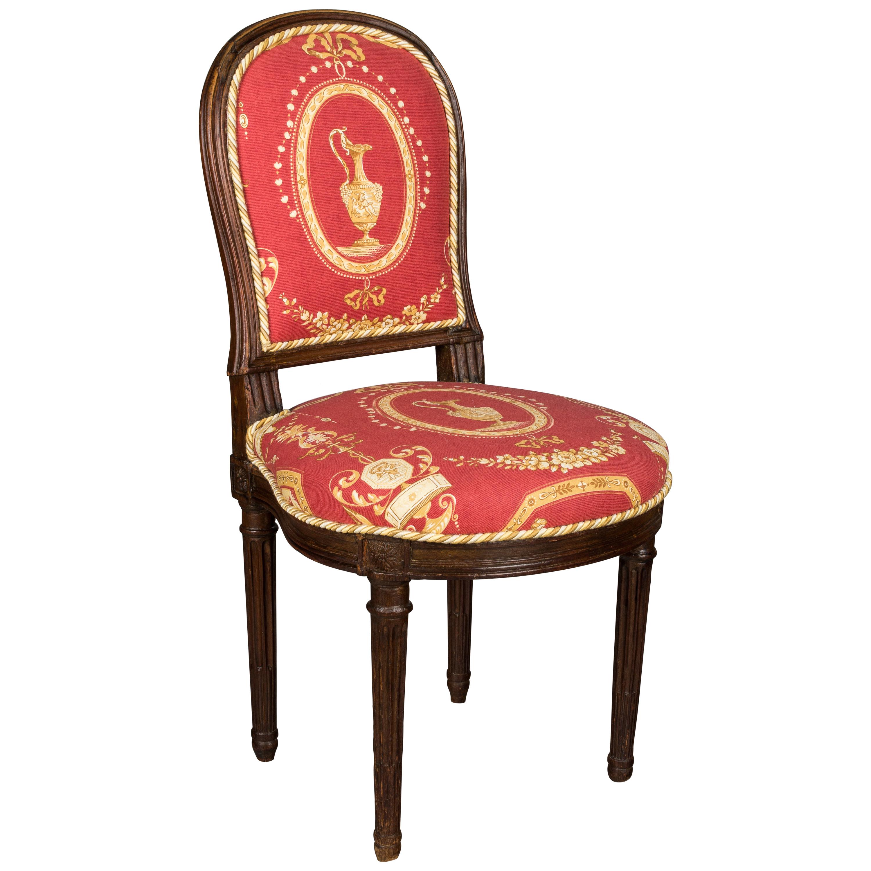 19th c. French Louis XVI Style Side Chair