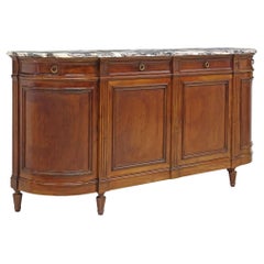 French Louis XVI-Style Sideboard / Buffet Breche Marble Top