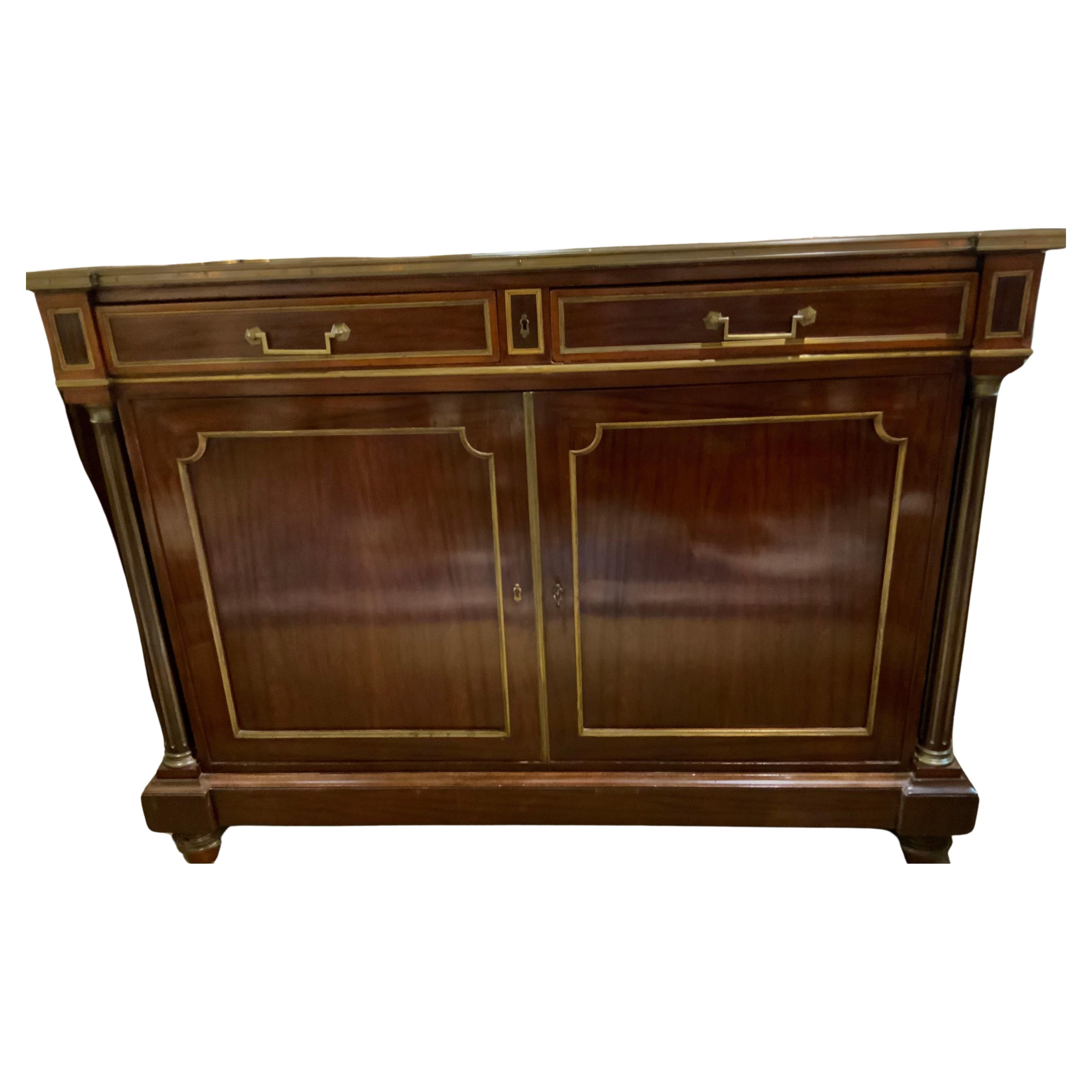 French Louis XVI style sideboard/buffet mahogany 19 th century  For Sale