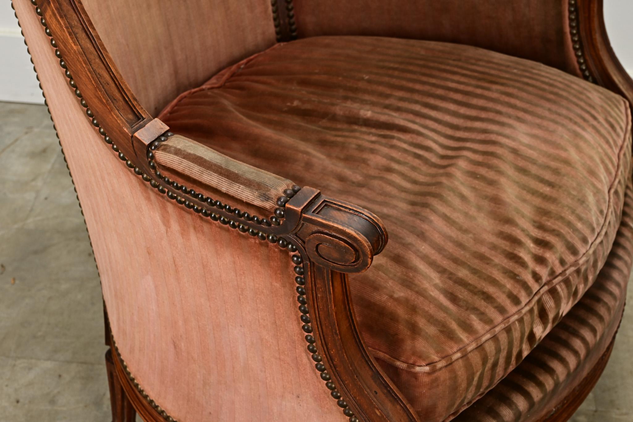 Bergère simple française de style Louis XVI en vente 4