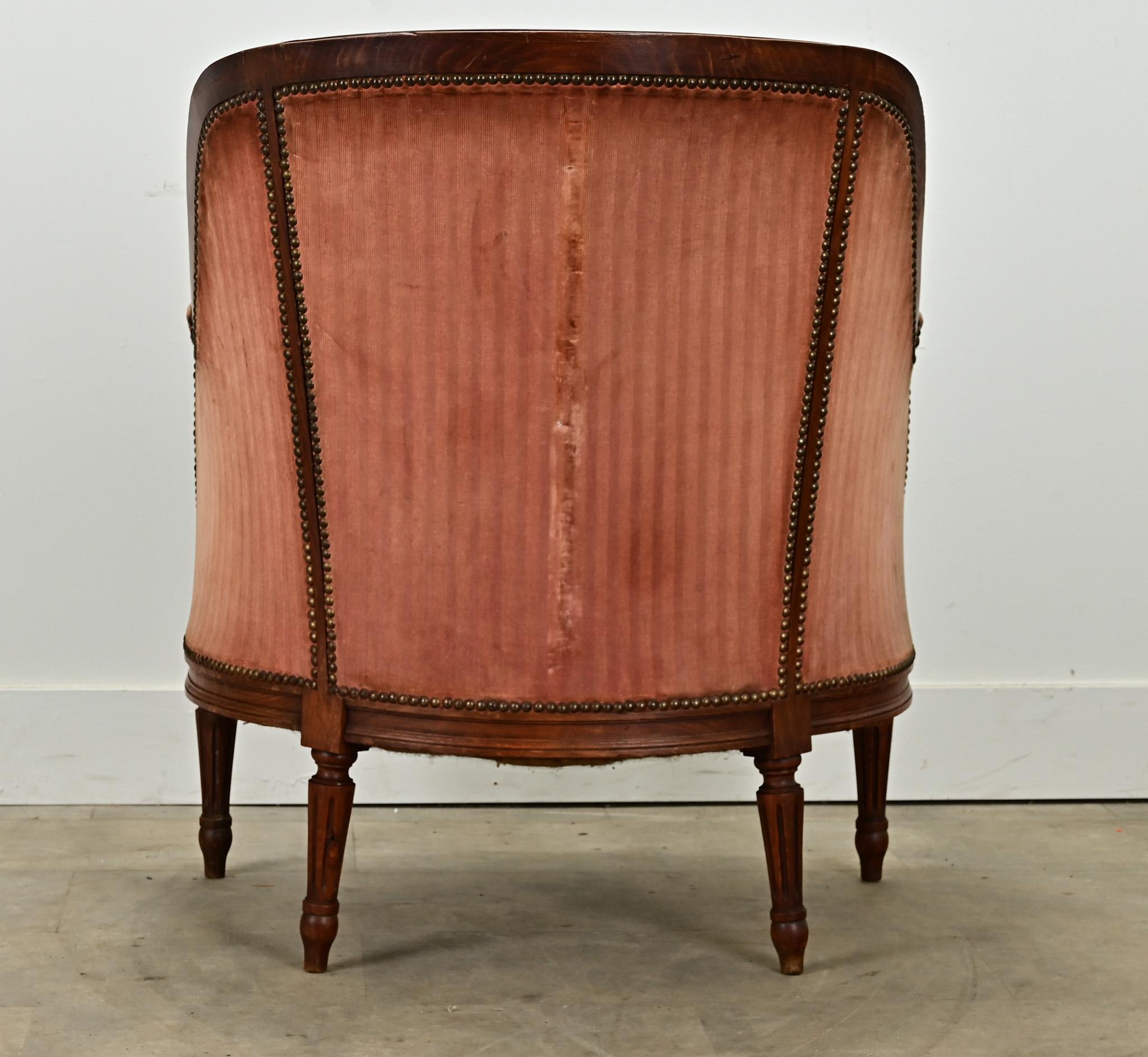 Bergère simple française de style Louis XVI en vente 1