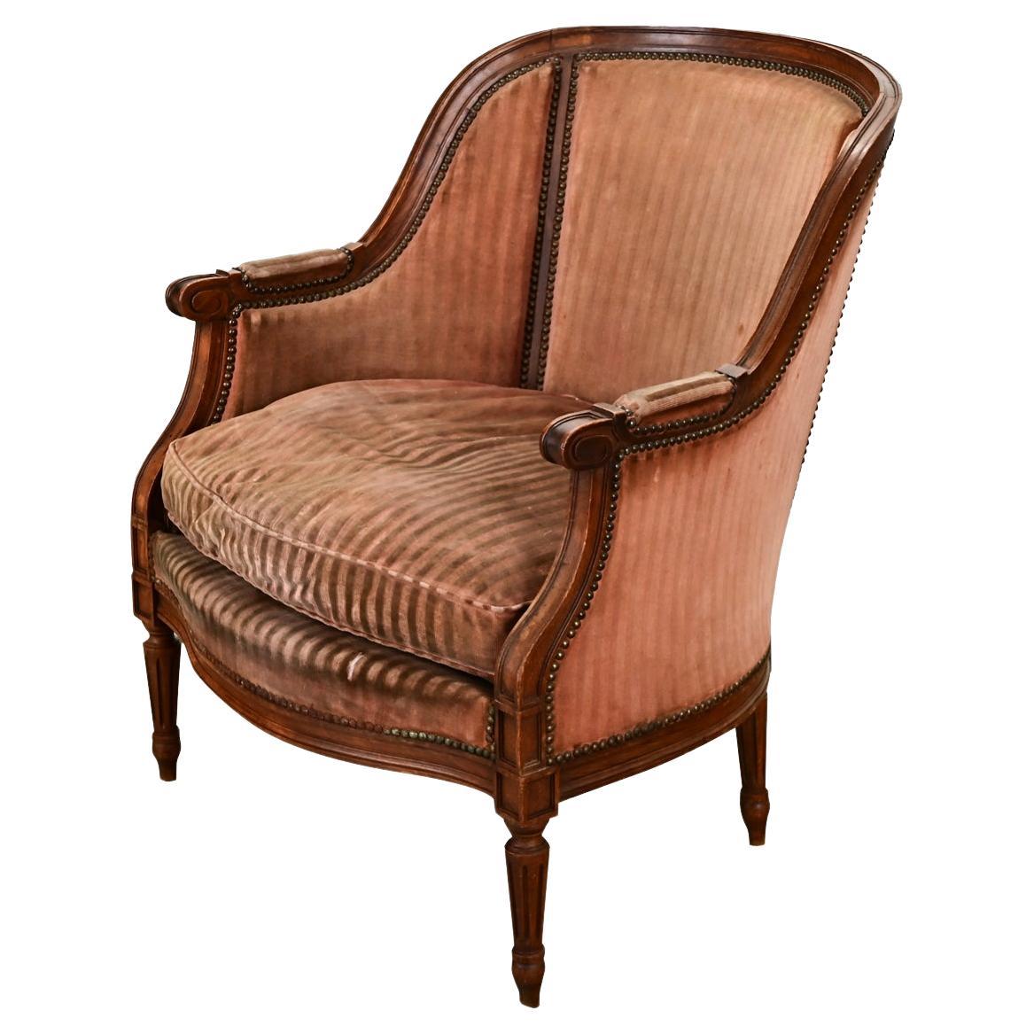 French Louis XVI Style Single Bergere