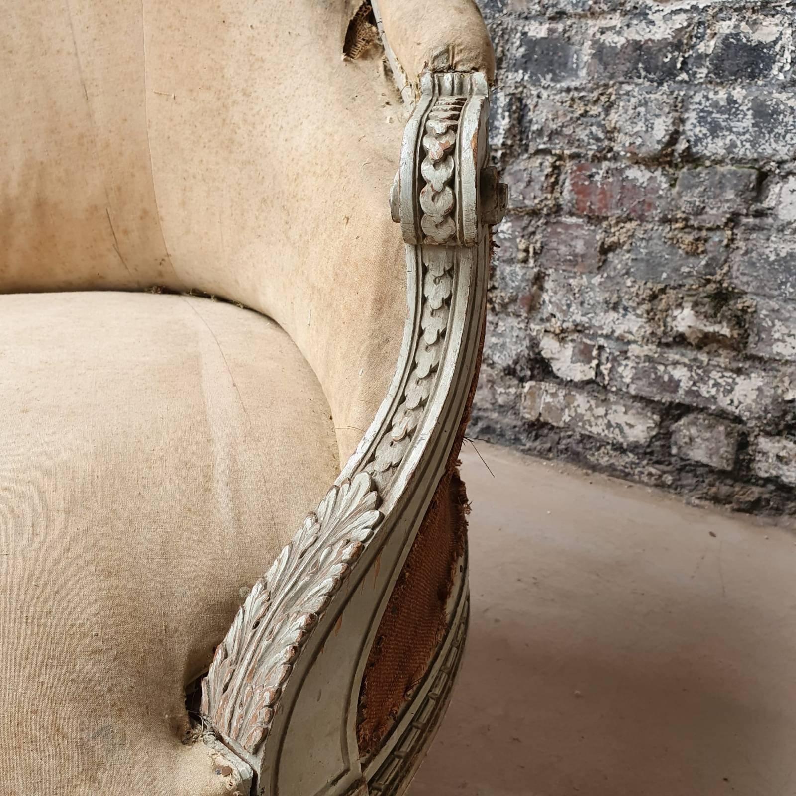 Upholstery French Louis XVI Style Sofa