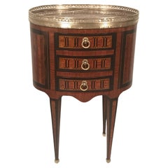 Antique French Louis XVI Style Tambour Side Table,  around 1800